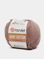 Коричневый пряжа YarnArt Baby cotton, 50 г, 165 м, акрил и хлопок