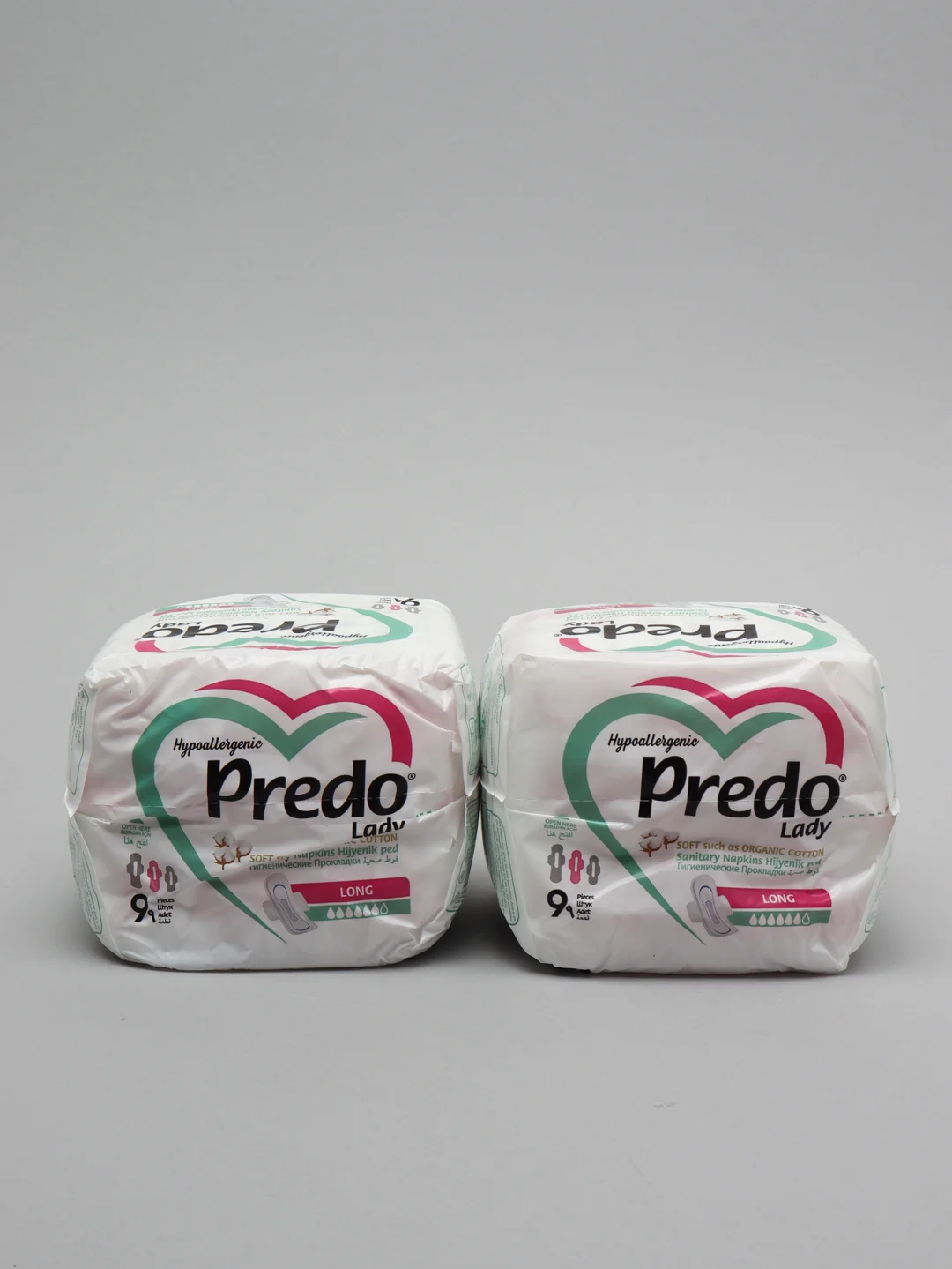 Прокладки гигиенические Predo Lady Long женские, с крылышками, ночные, 18 штук