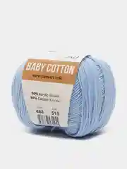 Небесно-голубой пряжа YarnArt Baby cotton, 50 г, 165 м, акрил и хлопок