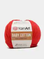 Красный пряжа YarnArt Baby cotton, 50 г, 165 м, акрил и хлопок