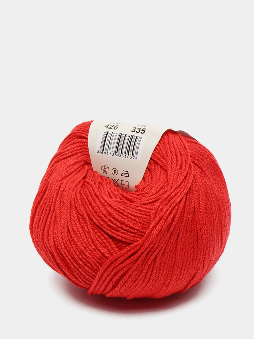 Красный пряжа YarnArt Baby cotton, 50 г, 165 м, акрил и хлопок