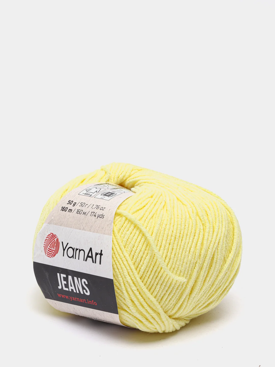 Лимонный пряжа YarnArt Jeans, 50 г, 160 м