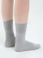 Серый высокие однотонные носки, унисекc