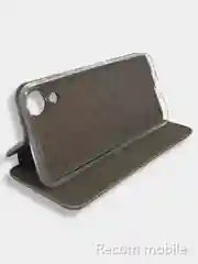 Серебряный чехол книжка Samsung Galaxy A03 Core с функцией подставки