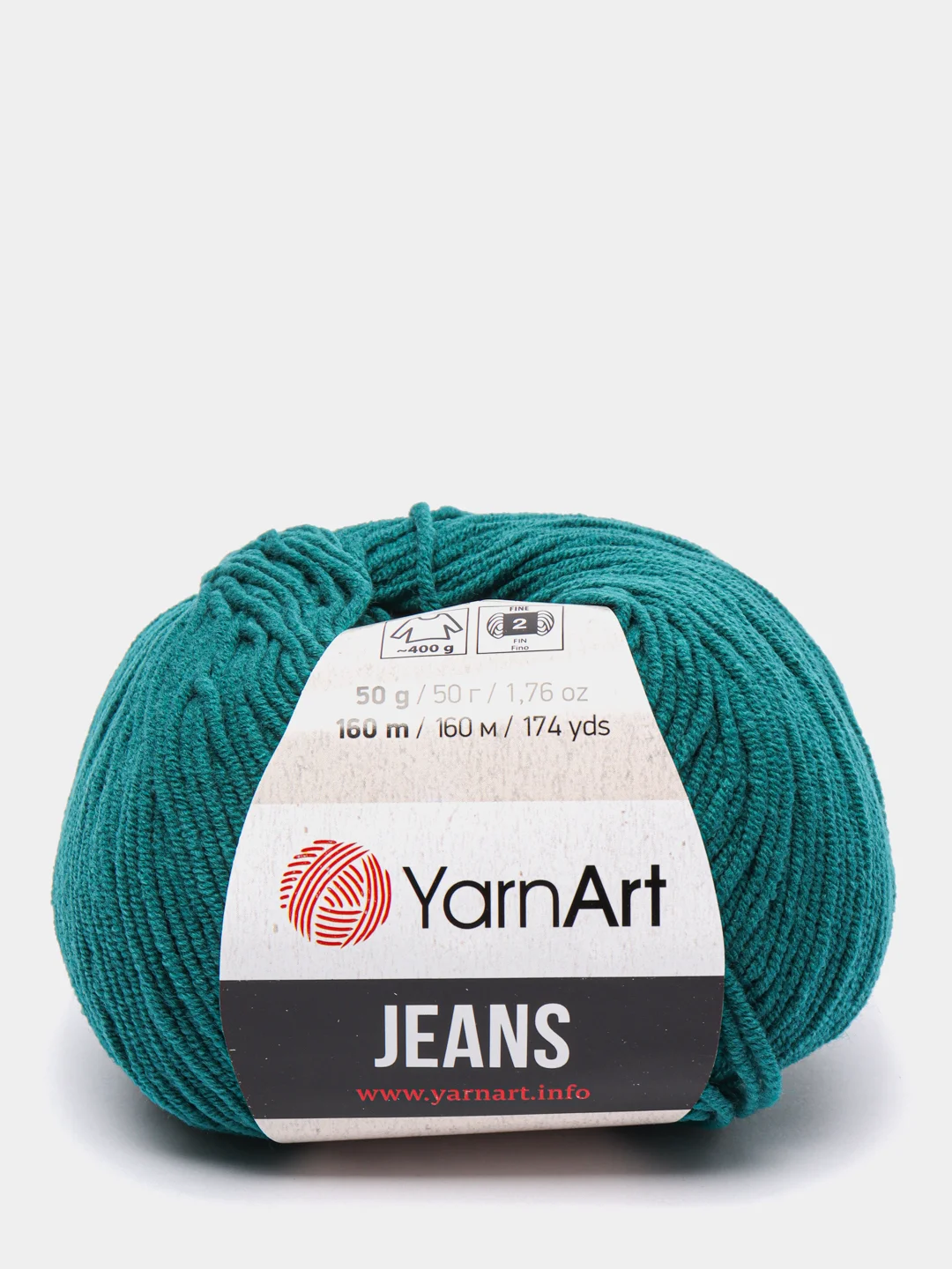 Тёмно-зелёный пряжа YarnArt Jeans Ярнарт Джинс