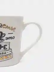 Кружка фарфоровая, "Кошкин дом", с элементами золота, 390 мл