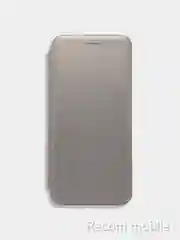 Серебряный чехол-книжка для Samsung Galaxy A03 (Самсунг А03)