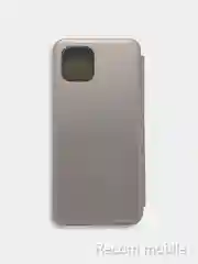 Серебряный чехол-книжка для Samsung Galaxy A03 (Самсунг А03)