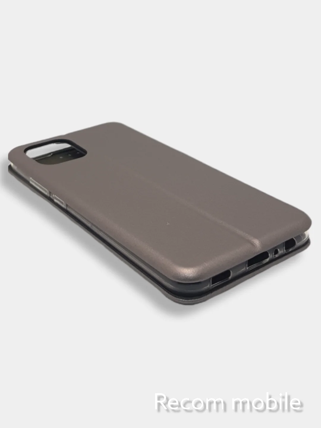 Серебряный чехол-книжка для Samsung Galaxy A03 (Самсунг А03)