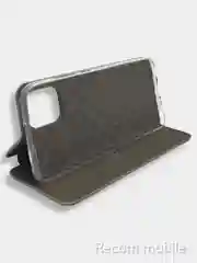 Серебряный чехол-книжка для Samsung Galaxy A03 (Самсунг А03)