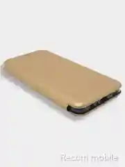 Золотой чехол-книжка для Samsung Galaxy A03 (Самсунг А03)