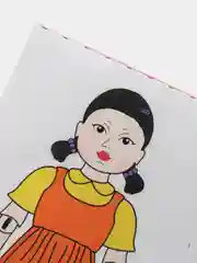 Глянцевая водостойкая наклейка для ноутбука, телефона или кружек. Игра в кальмара
