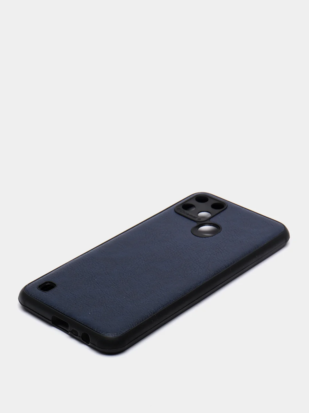 Темно-синий чехол REALME C21Y силиконовый, имитация кожи
