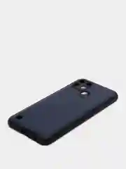 Темно-синий чехол REALME C21Y силиконовый, имитация кожи