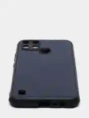 Темно-синий чехол REALME C21Y силиконовый, имитация кожи
