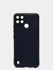 Темно-синий чехол REALME C21Y силиконовый, имитация кожи