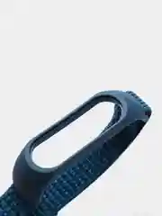 Голубой ремешок на липучке для Xiaomi Mi Band 3, 4, 5, 6, 7 Сяоми Ми Банд