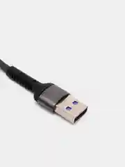 Серый кабель зарядки Micro-USB, Type-C, 8PIN-lightning, с подсветкой