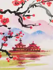 Картина на холсте с подрамником " Цветение сакуры",размер 40x30, 60x40, в упаковке