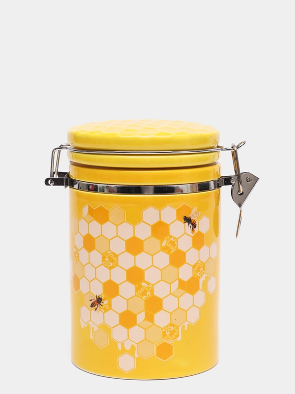 Банка для сыпучих продуктов (клипс) "Honey" 15*10*16,5 см. v=800 мл
