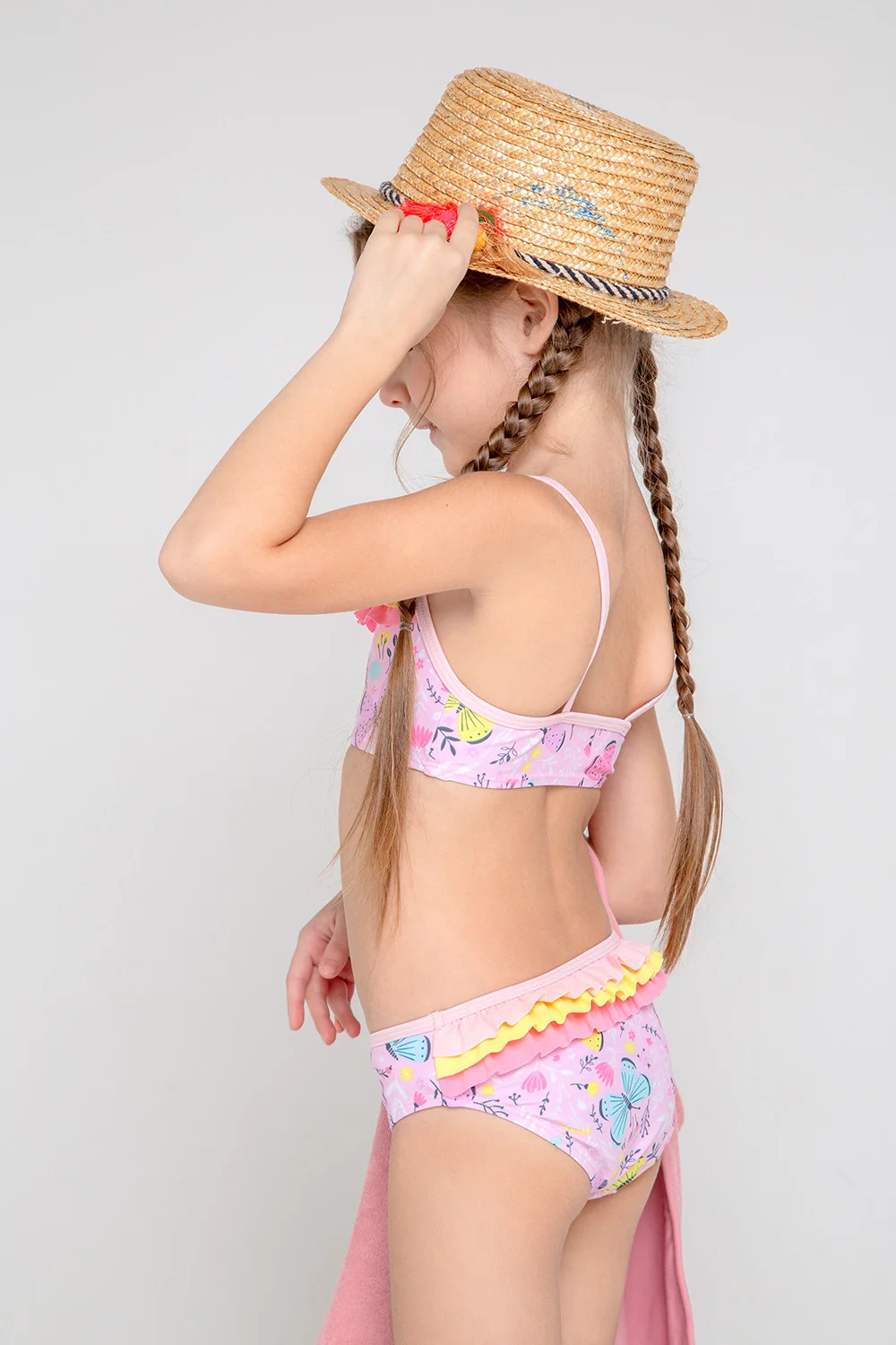 Розовый купальник раздельный Crockid 17001