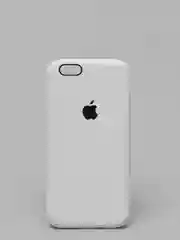Белый силиконовый чехол iPhone 6 / iPhone 6S, Silicone Case, с закрытым низом