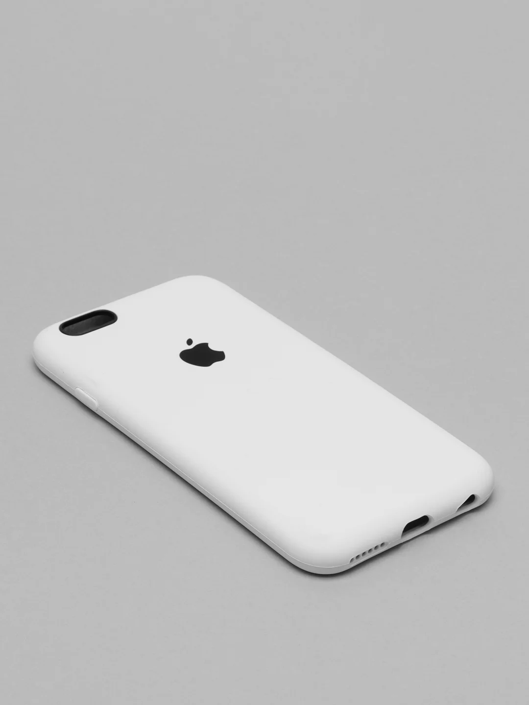 Белый силиконовый чехол iPhone 6 / iPhone 6S, Silicone Case, с закрытым низом