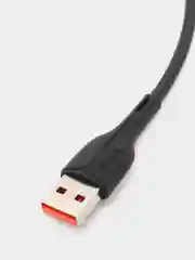 Черный кабель USB на Micro-USB "GFPower F16M", с индикацией, 1 метр, 3.6A, ПВХ, Android