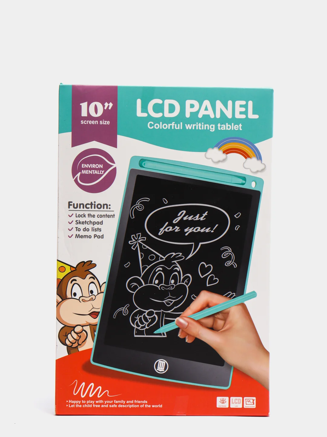 Желтый планшет доска для рисования графический большой  LCD со стилусом 10"
