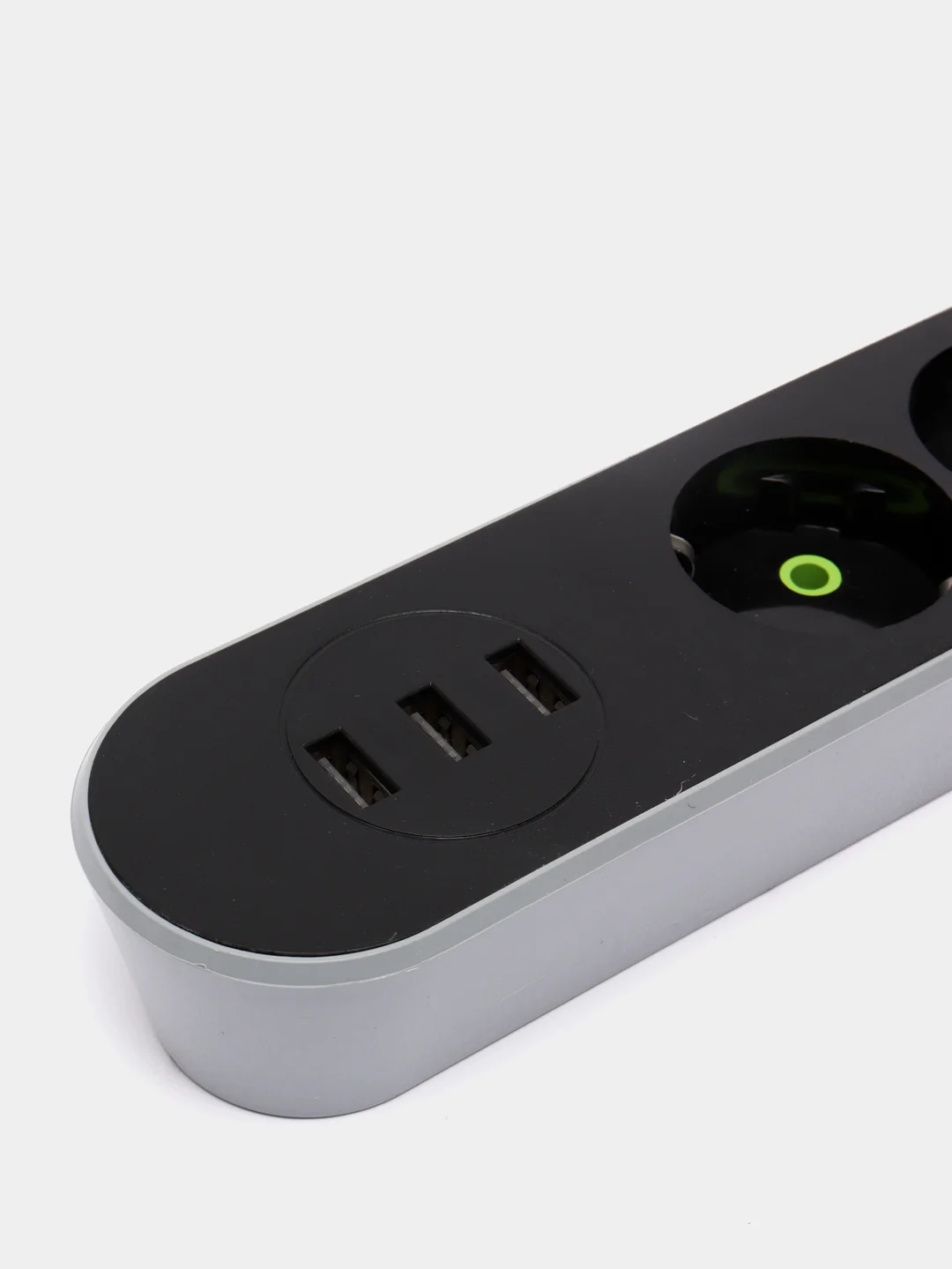 Угольный удлинитель сетевой фильтр с USB разъемами