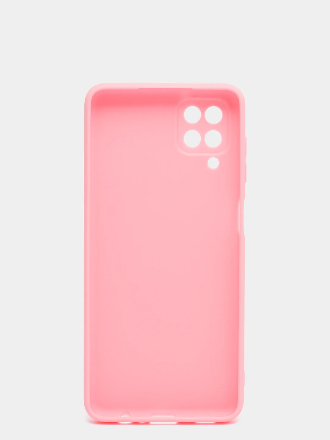 Розовый чехол Samsung Galaxy A12 / M12  силиконовый матовый, цветной, прозрачный
