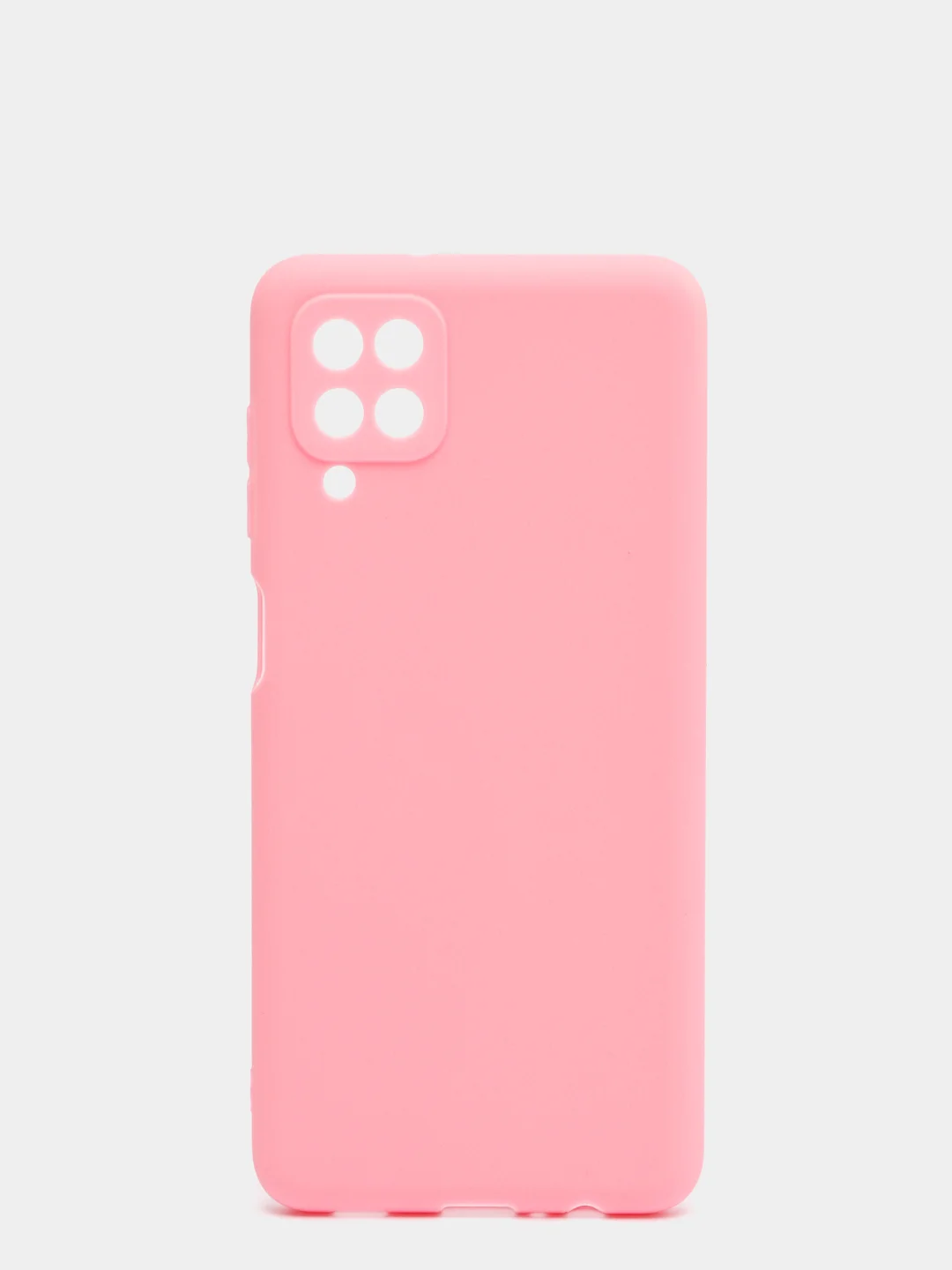 Розовый чехол Samsung Galaxy A12 / M12  силиконовый матовый, цветной, прозрачный