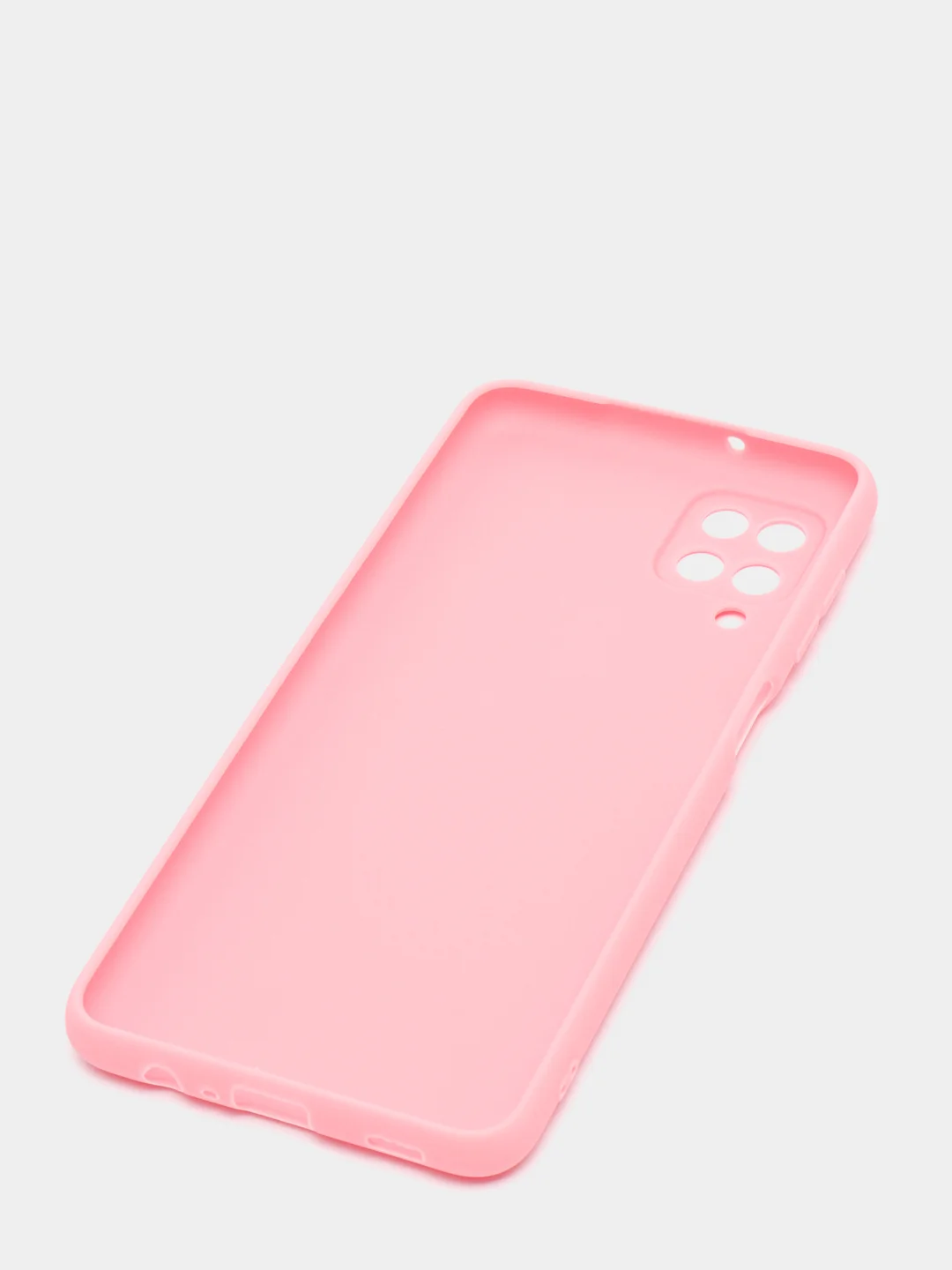 Розовый чехол Samsung Galaxy A12 / M12  силиконовый матовый, цветной, прозрачный