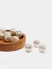 Серебряный бусины металлические для браслета ажурные, для рукоделия и творчества