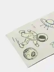 Бирюзовый татуировка детская временная (переводная) космос неоновая светящаяся ночью