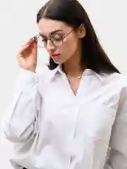 Черный имиджевые круглые, прозрачные очки MIRSEE, без диоптрий