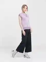 Сиреневый жилет женский, oversize