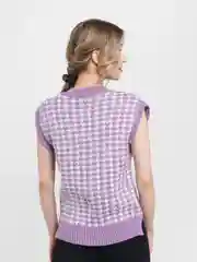 Сиреневый жилет женский, oversize