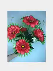Красный искусственные цветы