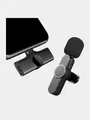 Черный микрофон петличный беспроводной для Iphone и android