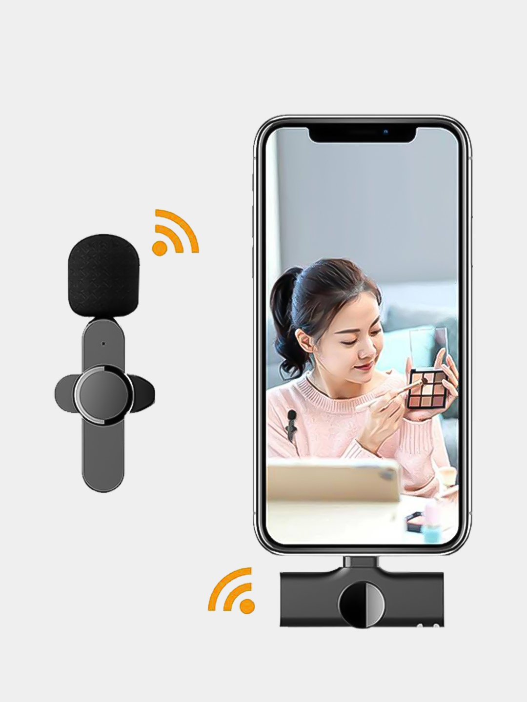 Микрофон петличный беспроводной для Iphone и android купить по цене 499 ₽ в  интернет-магазине KazanExpress