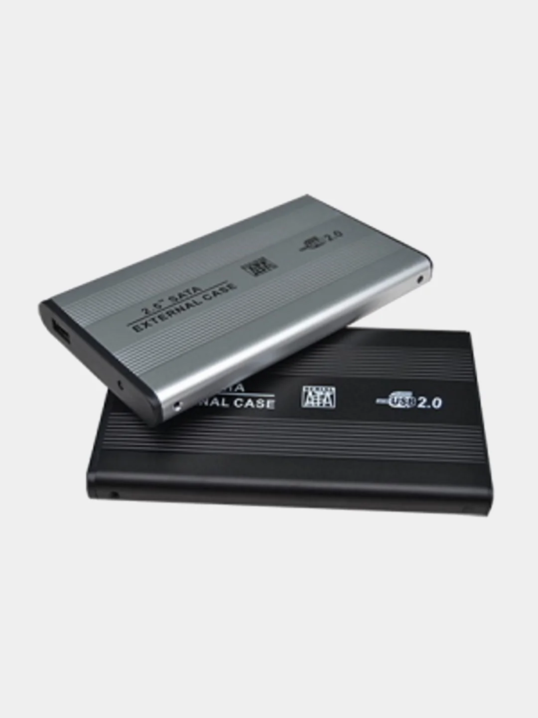 Серебряный корпус - кейс для внешнего жесткого диска (корпус) для HDD SSD 2,5 USB 2.0