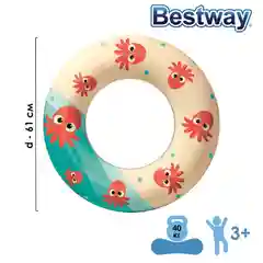 Детский надувной круг для плавания, 3-6 лет