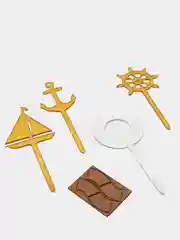 Топпер для торта Морской (двухцветный)