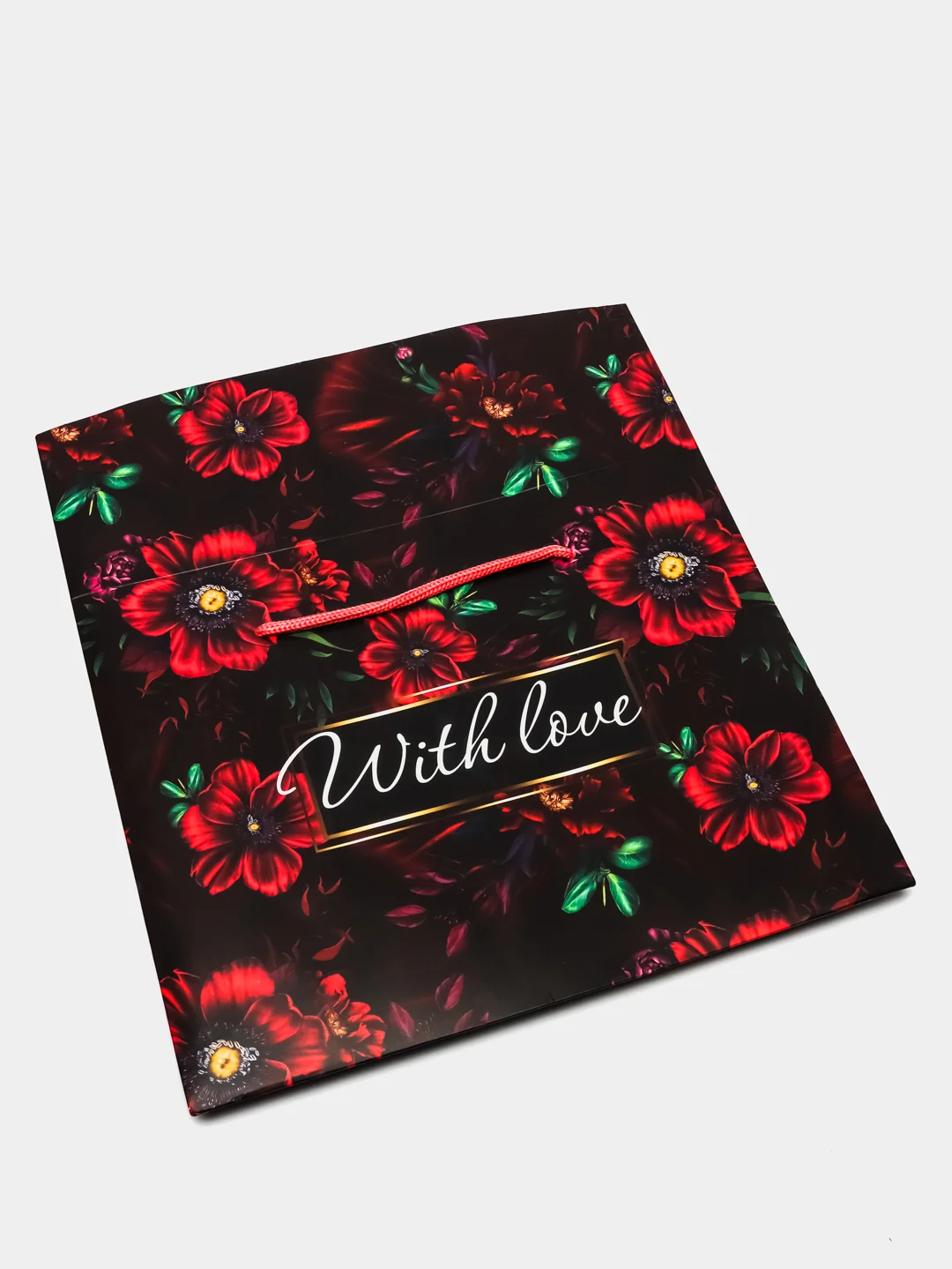 Пакет-коробка With love, 23 х 18 х 11 см