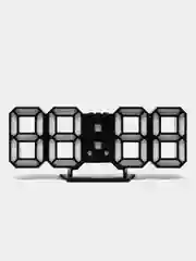 Черный часы с будильником Perfeo "LUMINOUS 2", LED, зелёная подсветка
