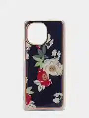 Индиго чехол Xiaomi Mi 11, Сяоми Ми 11, силиконовый с мраморным рисунком и цветами