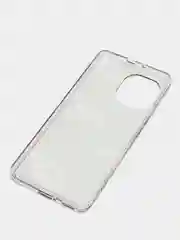 Темно-синий чехол Xiaomi Mi 11, Сяоми Ми 11, силиконовый с мраморным рисунком и цветами