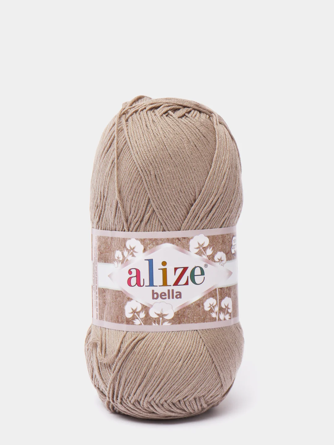 Бежевый меланж пряжа Alize Bella 100% Хлопок 100 г 360 м