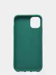 Зеленый чехол для iPhone (Айфон) 11 силиконовый, синий